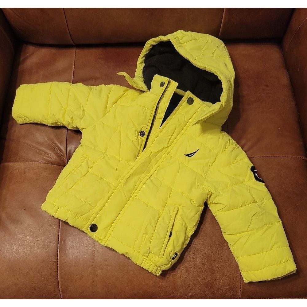 Nautica Puffer Coat in Bright‎ Yellow size 12 months
